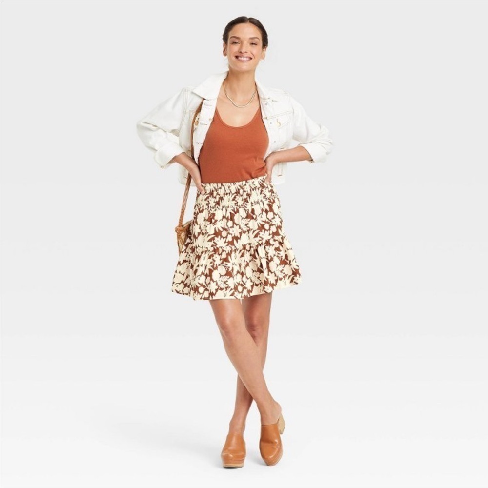 Universal thread tiered high waisted skirt new